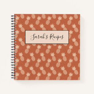 Carnet Motif d'ananas tropique Terracotta & Peach