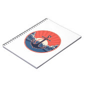 Carnet Motif d'Ancre et de vague de mer (Côté gauche)