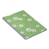 Carnet Motif Dandelion sur Green Arrière - plan (Côté Droit)