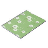 Carnet Motif Dandelion sur Green Arrière - plan (Côté gauche)