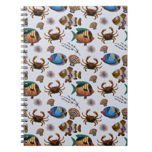 Carnet Motif d'animaux aquatiques vie sous-marine 14