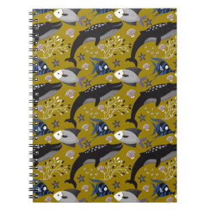 Carnet Motif d'animaux aquatiques vie sous-marine 18