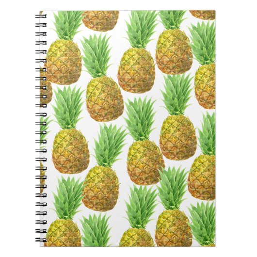 Carnet Motif d'aquarelle ananas (Devant)