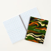 Carnet Motif d'aquarelle Camouflage Waves (Intérieur)