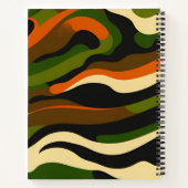 Carnet Motif d'aquarelle Camouflage Waves (Dos)