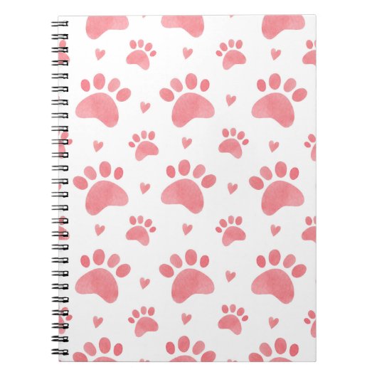 Carnet Motif d'aquarelle Cat Paws (Devant)