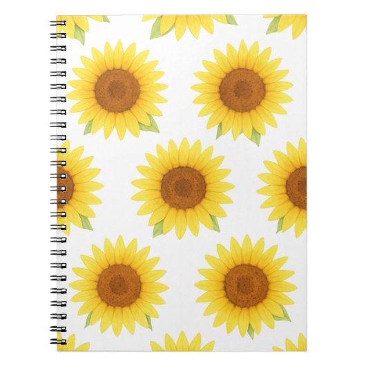 Carnet Motif d'aquarelle de tournesol (Devant)