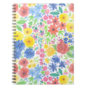 Carnet Motif d'aquarelle florale