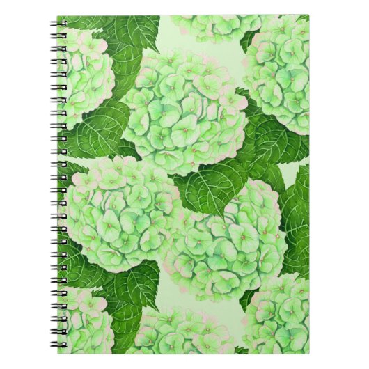 Carnet Motif d'aquarelle Hydrangea (Devant)