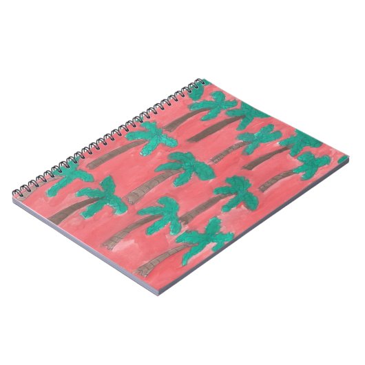 Carnet Motif d'aquarelle Palm Tree (Côté gauche)