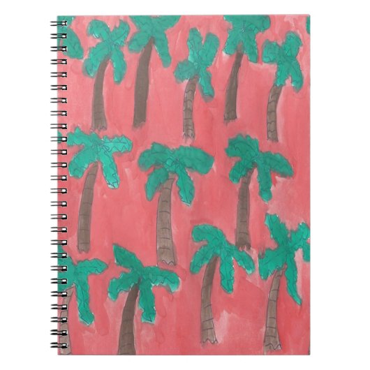 Carnet Motif d'aquarelle Palm Tree (Devant)