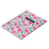 Carnet Motif d'aquarelle rose botanique (Côté gauche)