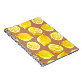 Carnet Motif d'aquarelle transparente avec citrons (Côté Droit)