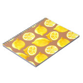 Carnet Motif d'aquarelle transparente avec citrons (Côté gauche)