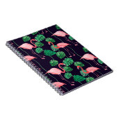 Carnet Motif d'aquarelle transparente avec flamant (Côté Droit)