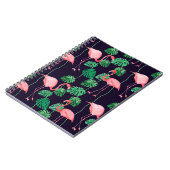Carnet Motif d'aquarelle transparente avec flamant (Côté gauche)