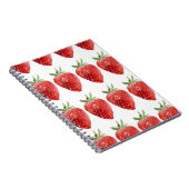 Carnet Motif d'aquarelle transparente avec fraises (Côté Droit)