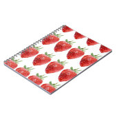 Carnet Motif d'aquarelle transparente avec fraises (Côté gauche)