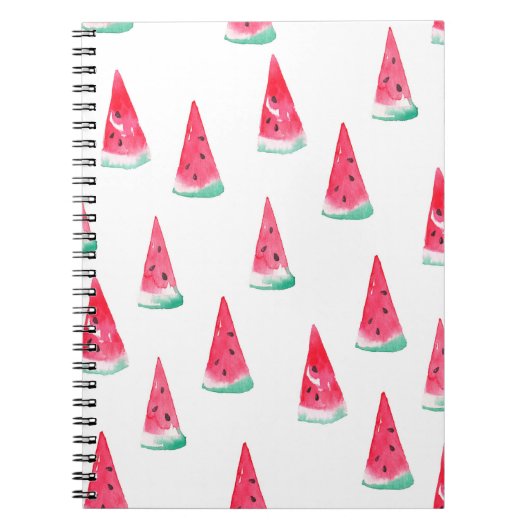 Carnet Motif d'aquarelle transparente avec pastèque (Devant)