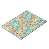 Carnet Motif d'aquarelle transparente avec pêches et bran (Côté gauche)