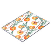 Carnet Motif d'aquarelle transparente avec pêches sur un  (Côté gauche)