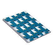 Carnet Motif d'aquarelle transparente avec pingouin (Côté Droit)