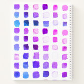 Carnet Motif d'aquarelle violet personnalisé (Dos)