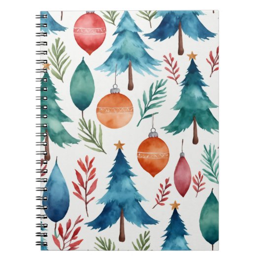 Carnet Motif d'arbre de Noël (Devant)