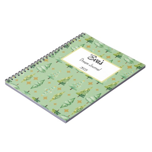 Carnet Motif d'arbre de Noël (Côté gauche)