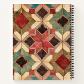 Carnet motif d'art de bloc de patchwork géométrique vinta (Dos)