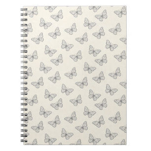 Carnet Motif d'art en ligne de papillon