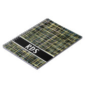 Carnet Motif d'art Lignes de grille jaune (Côté gauche)