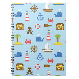Carnet Motif d'art maritime Pixel