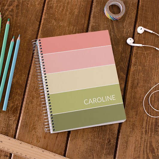 Carnet Motif d'art Retro multicouleur