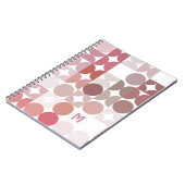 Carnet Motif d'art rétro rose pâle personnalisé Mauve Tau (Côté gauche)