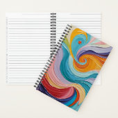 Carnet Motif d'art tourbillon coloré (À l'intérieur)
