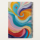Carnet Motif d'art tourbillon coloré (Verso)