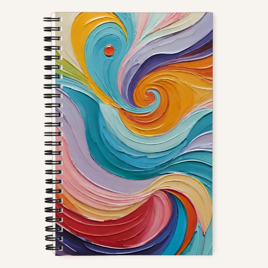 Carnet Motif d'art tourbillon coloré (Recto)