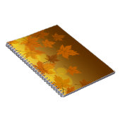 Carnet Motif d'automne avec feuilles d'érable en chute et (Côté Droit)
