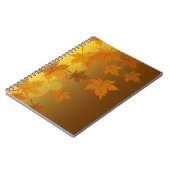 Carnet Motif d'automne avec feuilles d'érable en chute et (Côté gauche)