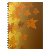 Carnet Motif d'automne avec feuilles d'érable en chute et (Devant)