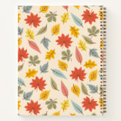 Carnet Motif d'automne feuille colorée (Dos)