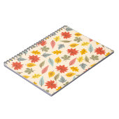Carnet Motif d'automne feuille colorée (Côté gauche)