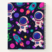 Carnet Motif d'Aventure Spatiale Néon (Dos)
