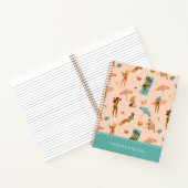 Carnet Motif de bains de soleil de plage | Ajouter Votre  (Intérieur)