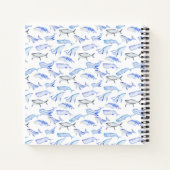 Carnet Motif de baleine bleu aquarelle (Dos)