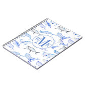 Carnet Motif de baleine bleue d'aquarelle (Côté gauche)