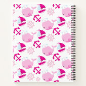 Carnet Motif De Baleines, Baleines Roses, Votre Nom (Dos)