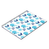 Carnet Motif De Baleines, Beaux Baleines, Baleines Bleues (Côté gauche)