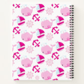 Carnet Motif De Baleines, Beaux Baleines, Baleines Roses (Dos)
